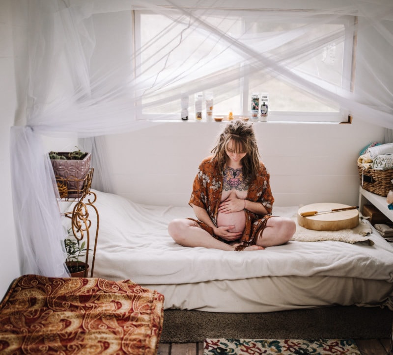 In-home maternity session in Belfair