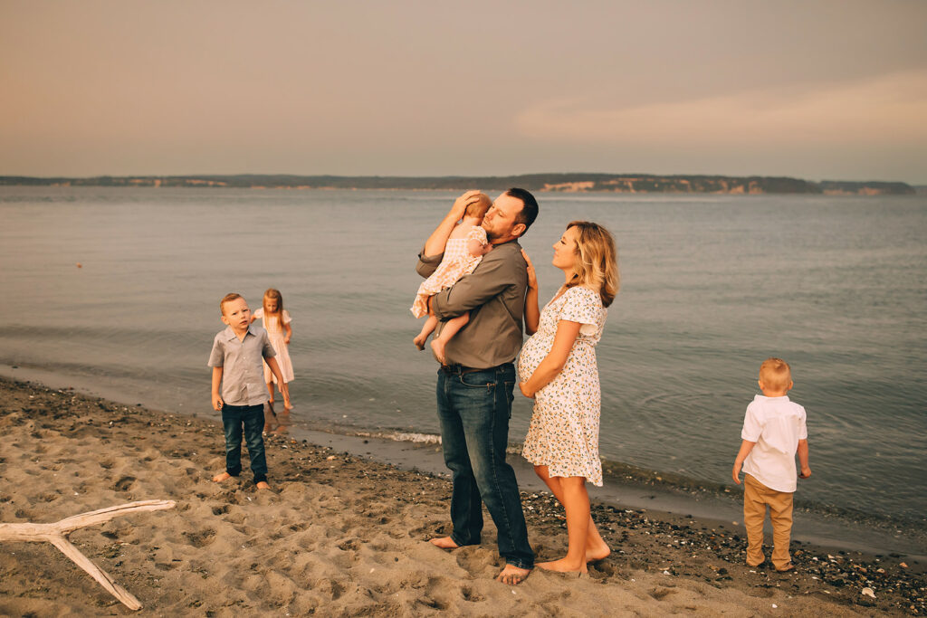 Family session at Point No Point in Washington